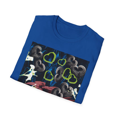 Floral Heart Unisex T-Shirt, Soft Cotton Tee, Casual Wear, Gift for Her/Him, Trendy Graphic Tee, Stylish Everyday Shirt