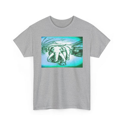 Artistic Elephant Unisex Cotton Tee - Unique Graphic Design