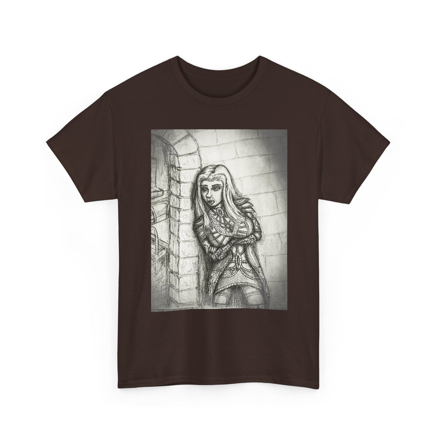 Fantasy Female Elf B & W Unisex Tee