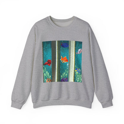 Vibrant Aquatic Sweatshirt - Cozy Outfit, Unique Gift, Everyday Comfort, Relaxing Atmosphere, Ocean Lover's Apparel