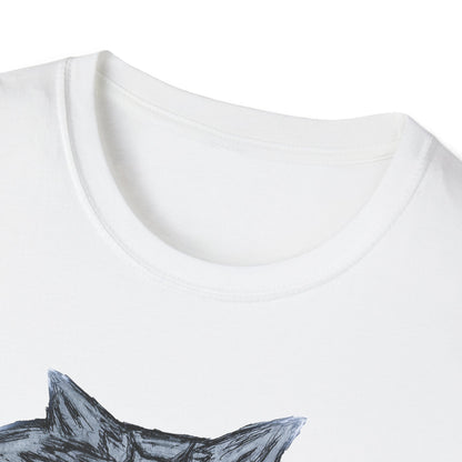 Edgy Graphic Tee: Unisex Softstyle T-Shirt with Skull Design, Art Lover Gift, Halloween Costume, Casual Wear, Unique Artwork Apparel