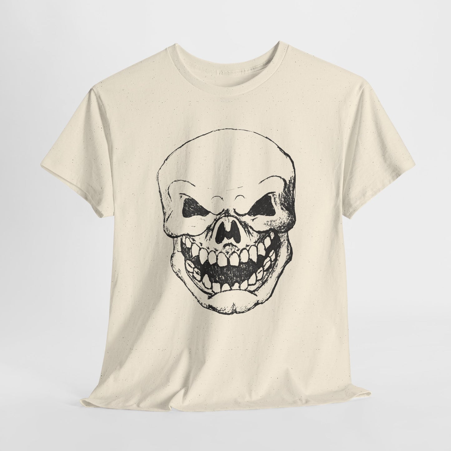Sketched Skull Tee — Grinning Skull Graphic T-Shirt