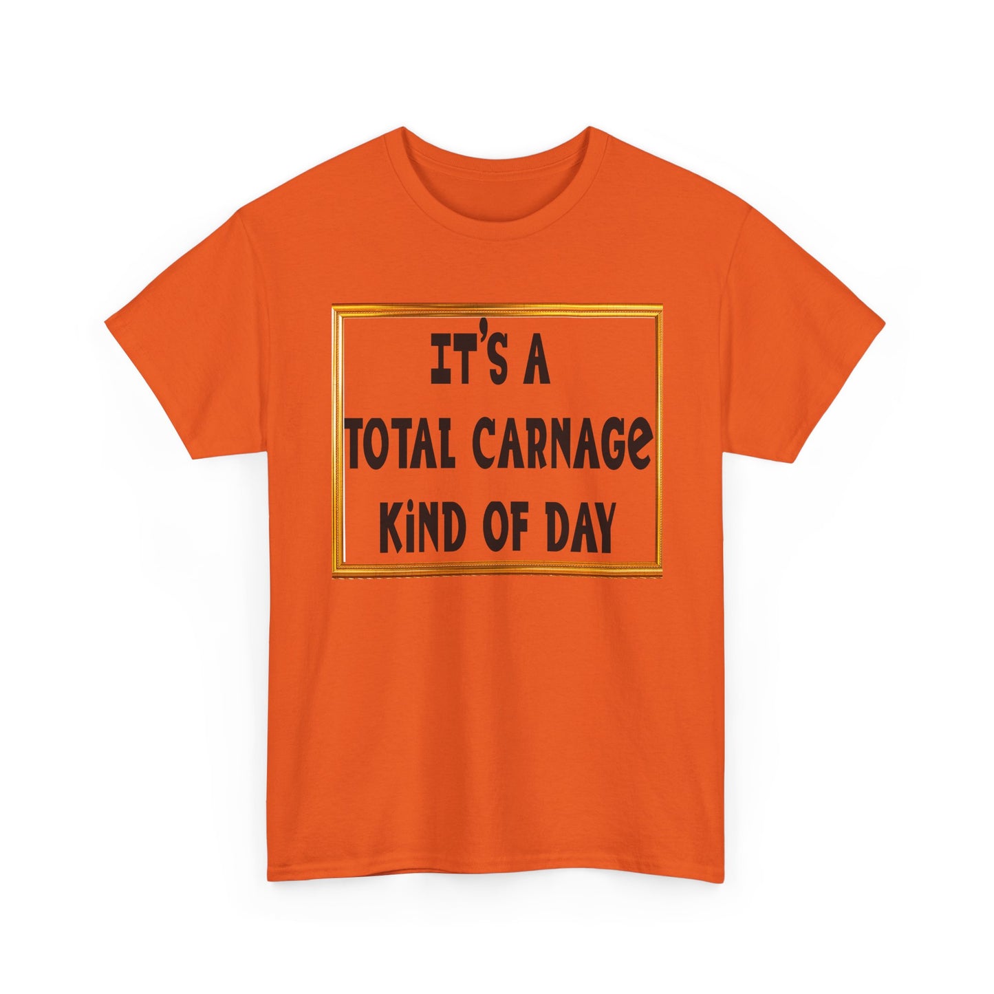 Total Carnage Unisex Heavy Cotton Tee, Casual t-shirt, Graphic Tee, Humor Shirt, Gift for Friends, Fun Apparel