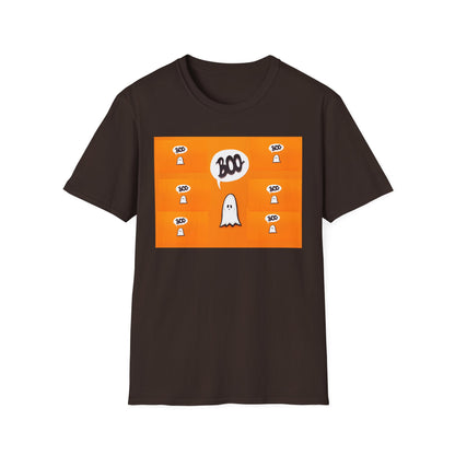 Halloween Ghost 'Boo' Unisex T-Shirt | Spooky Vibes, Costume, Fall Festivities, Trick-or-Treat, Fun Graphic Tee