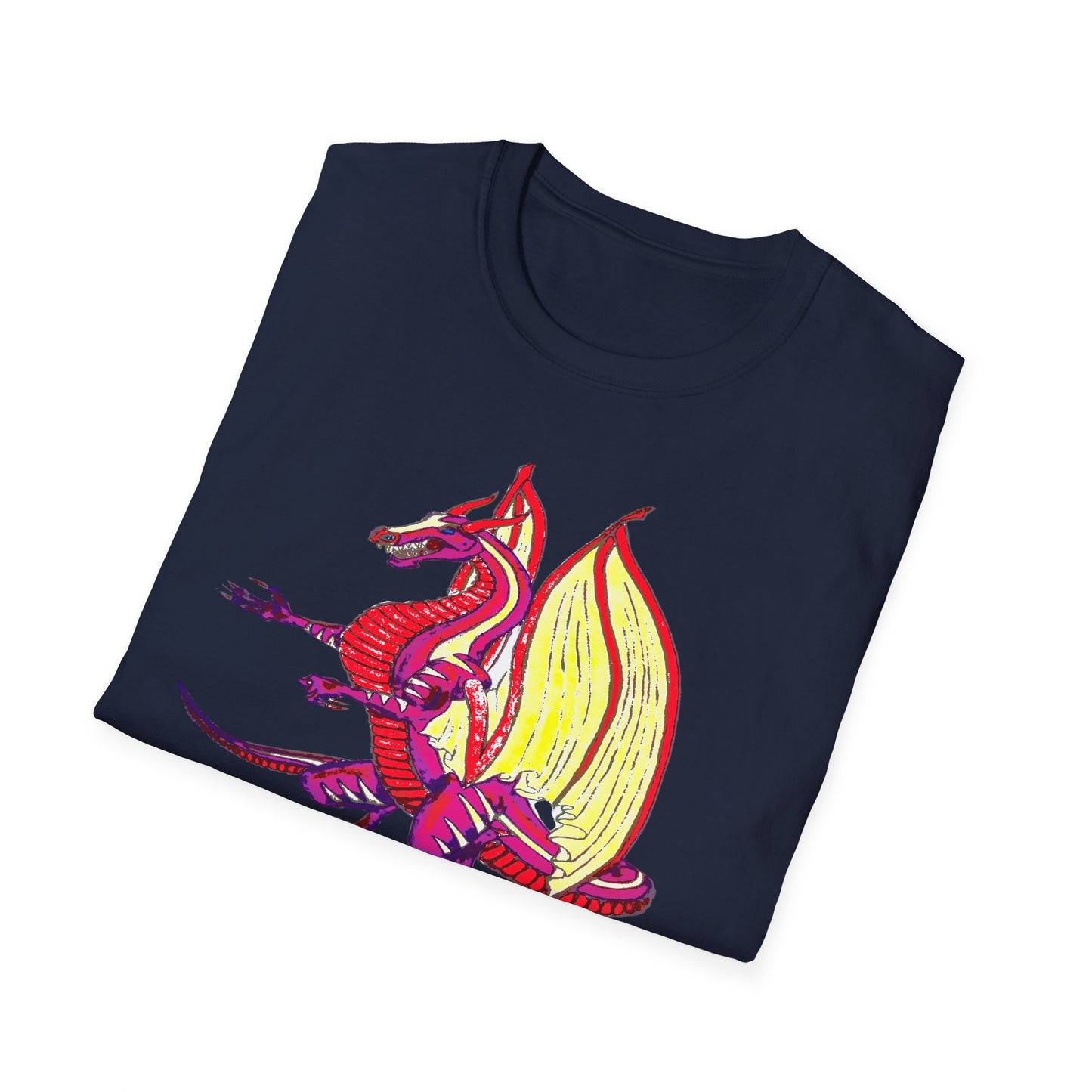 Red Dragon Graphic Unisex T-Shirt, Softstyle Tee, Unique Gift, Casual Wear, Fantasy Lover Apparel, Ideal for Conventions, Birthdays