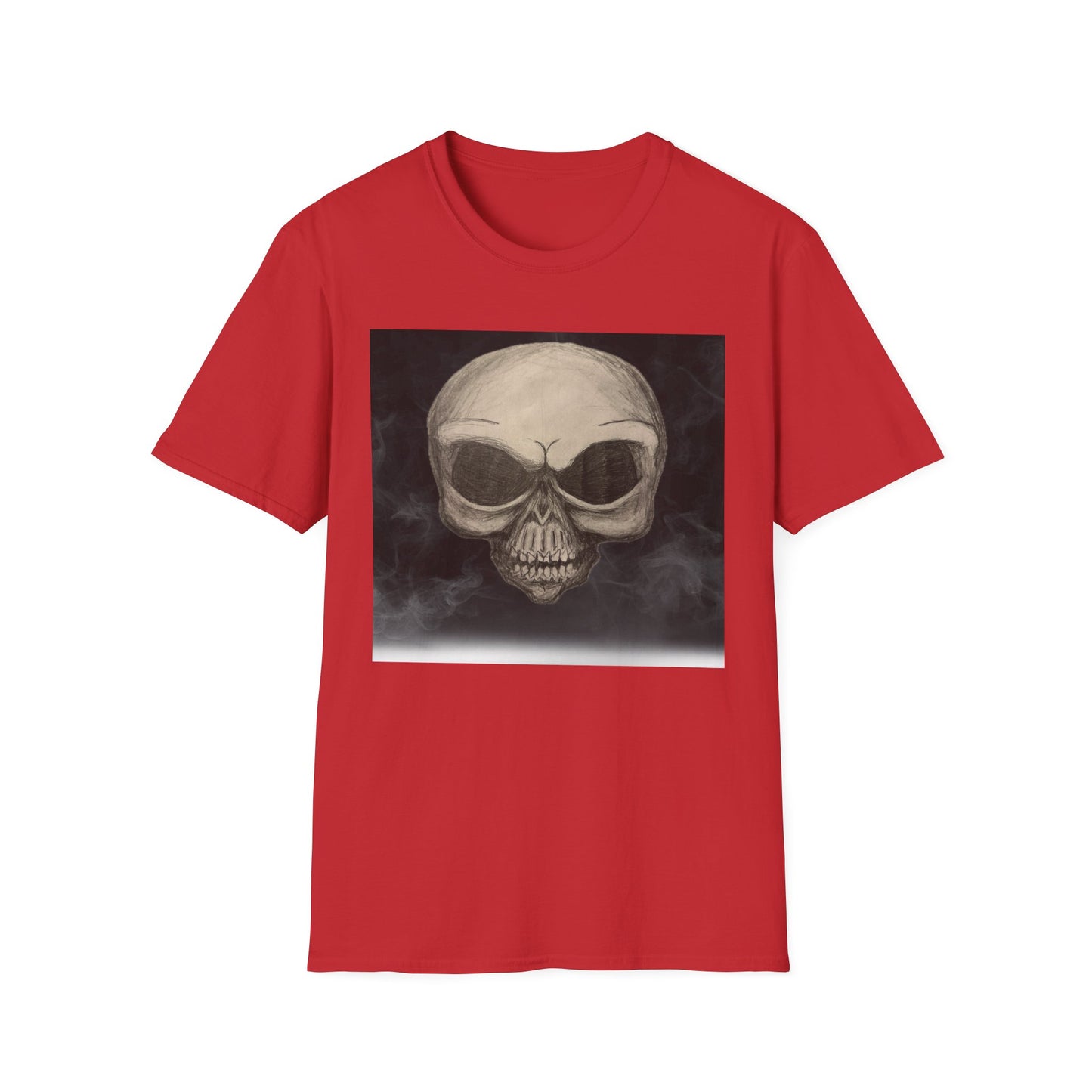 Skull Art Unisex Softstyle T-Shirt - Edgy Graphic Tee for Halloween, Festival Wear, Music Lovers, Gift Idea, Casual Style