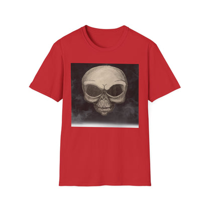 Skull Art Unisex Softstyle T-Shirt - Edgy Graphic Tee for Halloween, Festival Wear, Music Lovers, Gift Idea, Casual Style