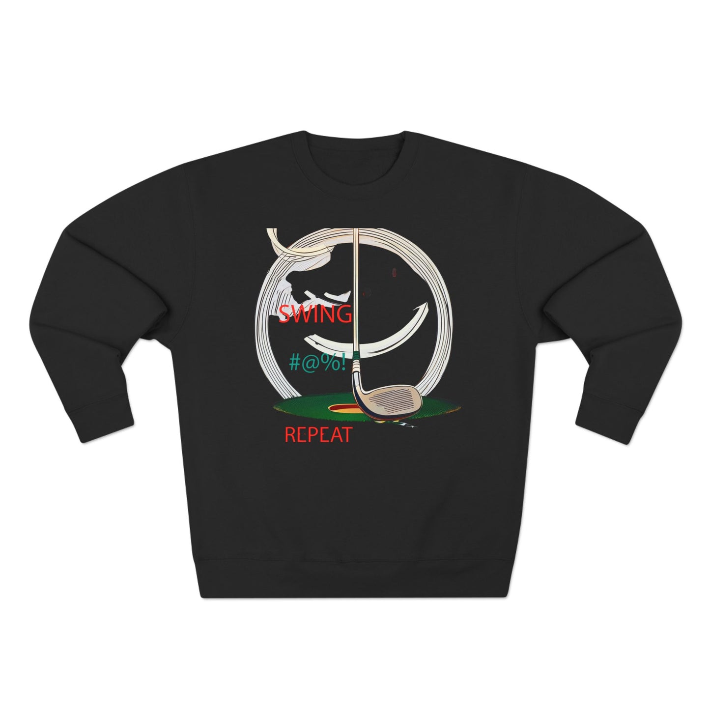 Golf Lover's Swing Unisex Crewneck Sweatshirt: Swing, Repeat, Perfect for Gifts, Sports Enthusiasts, Casual Wear, and Holidays