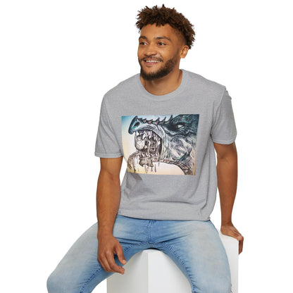 Graphic Dragon Art Unisex T-Shirt, Unique Gift for Ocean Lovers, Summer Vibes, Casual Wear, Perfect for Beach Days, Art Parties