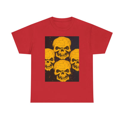 Halloween Skull  Graphic Tee, Unisex Heavy Cotton Tee, Graphic T-Shirt, Casual Wear, Unique Halloween Style, Perfect for Parties