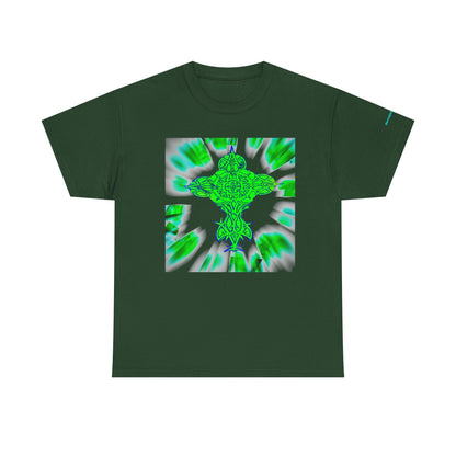 Celtic Green Cross T-Shirt — Vibrant Celtic Knotwork Tee