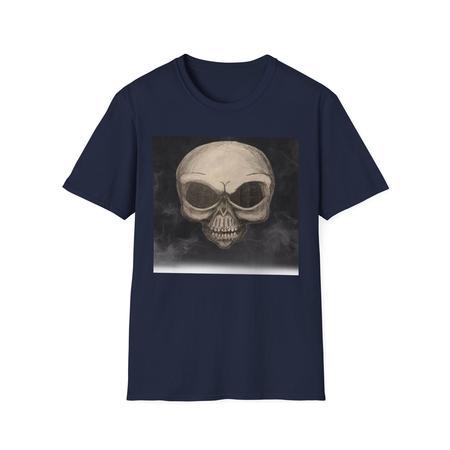 Skull Art Unisex Softstyle T-Shirt - Edgy Graphic Tee for Halloween, Festival Wear, Music Lovers, Gift Idea, Casual Style