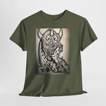 Dragon Art Unisex Heavy Cotton Tee, Graphic Tee, Unique Gift, Casual Wear, Fantasy Clothing, Art Inspired Shirt