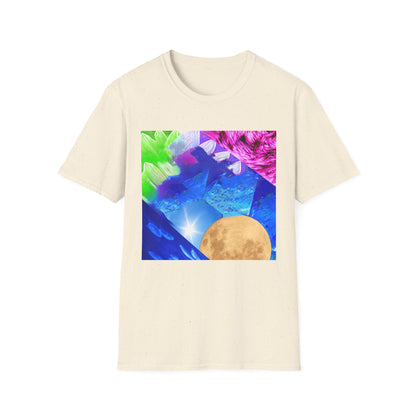 Colorful Moonlit Distorted Vibes Unisex T-Shirt, Graphic Tee, Casual Wear, Summer Fashion, Trendy Gift for Friends