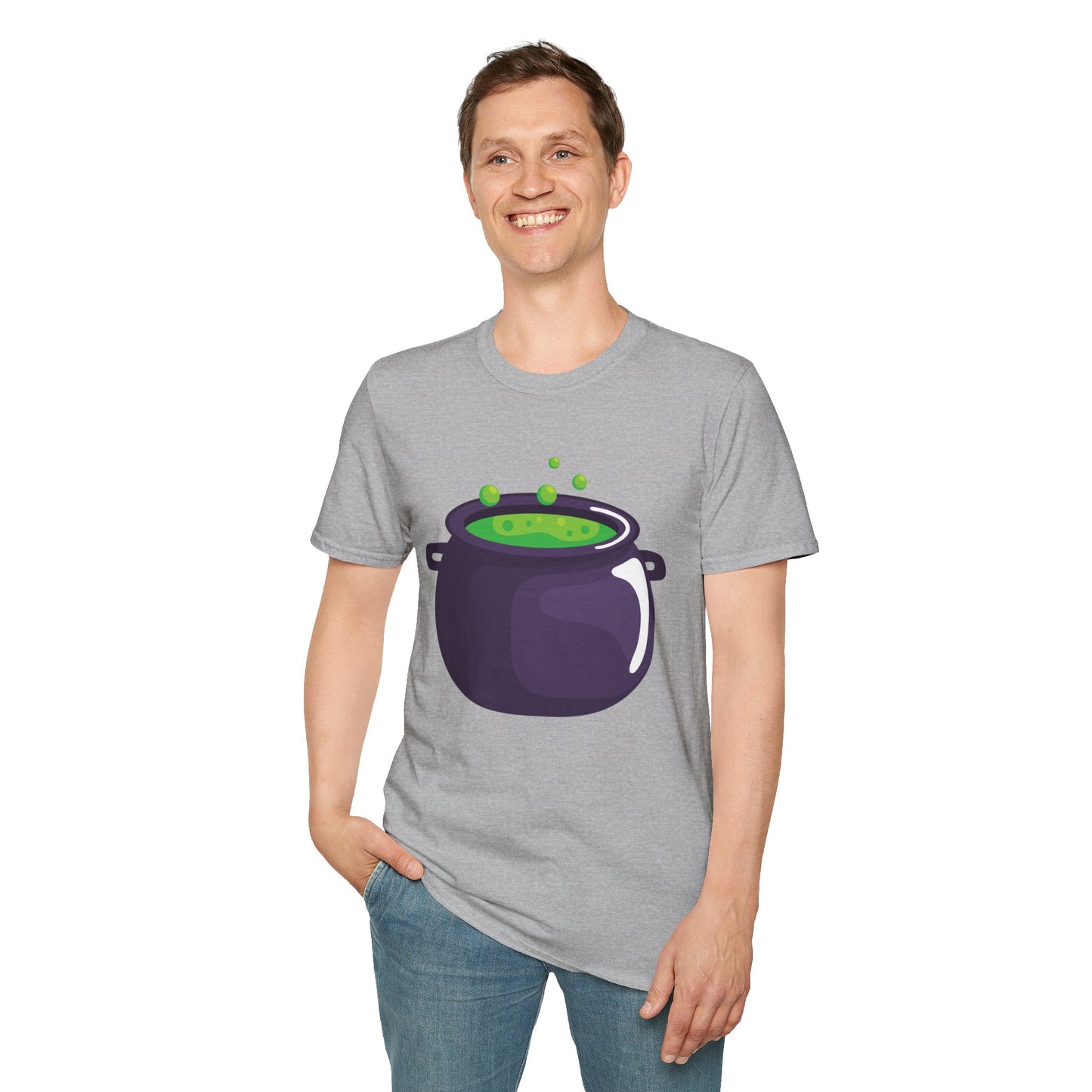 Halloween Potion Cauldron T-Shirt, Unisex Tee, Spooky Shirt, Witchy Apparel, Festival Wear, Halloween Costume