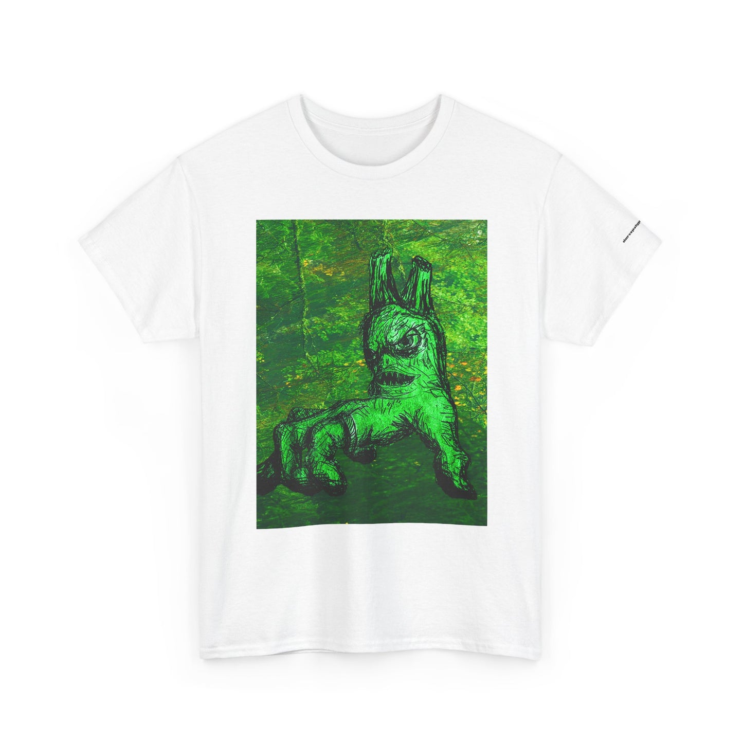 Graphic Tee — Neon Green Fantasy Art