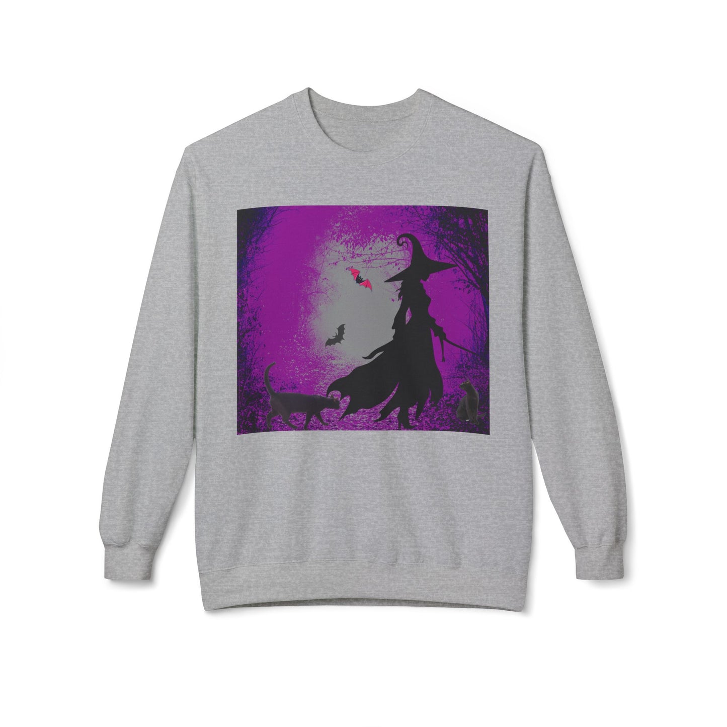 Magical Witchy purple haze Fleece Sweatshirt, Cozy Halloween Apparel, Unisex Crewneck, Witchy Gifts, Autumn Fashion, Enchanted Style