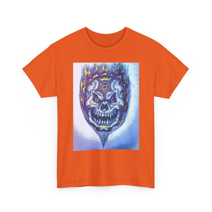 Edgy Skull Graphic Tee, Unisex Heavy Cotton T-Shirt for Halloween, Music Festivals, Everyday Wear, Gifts for Him and Her