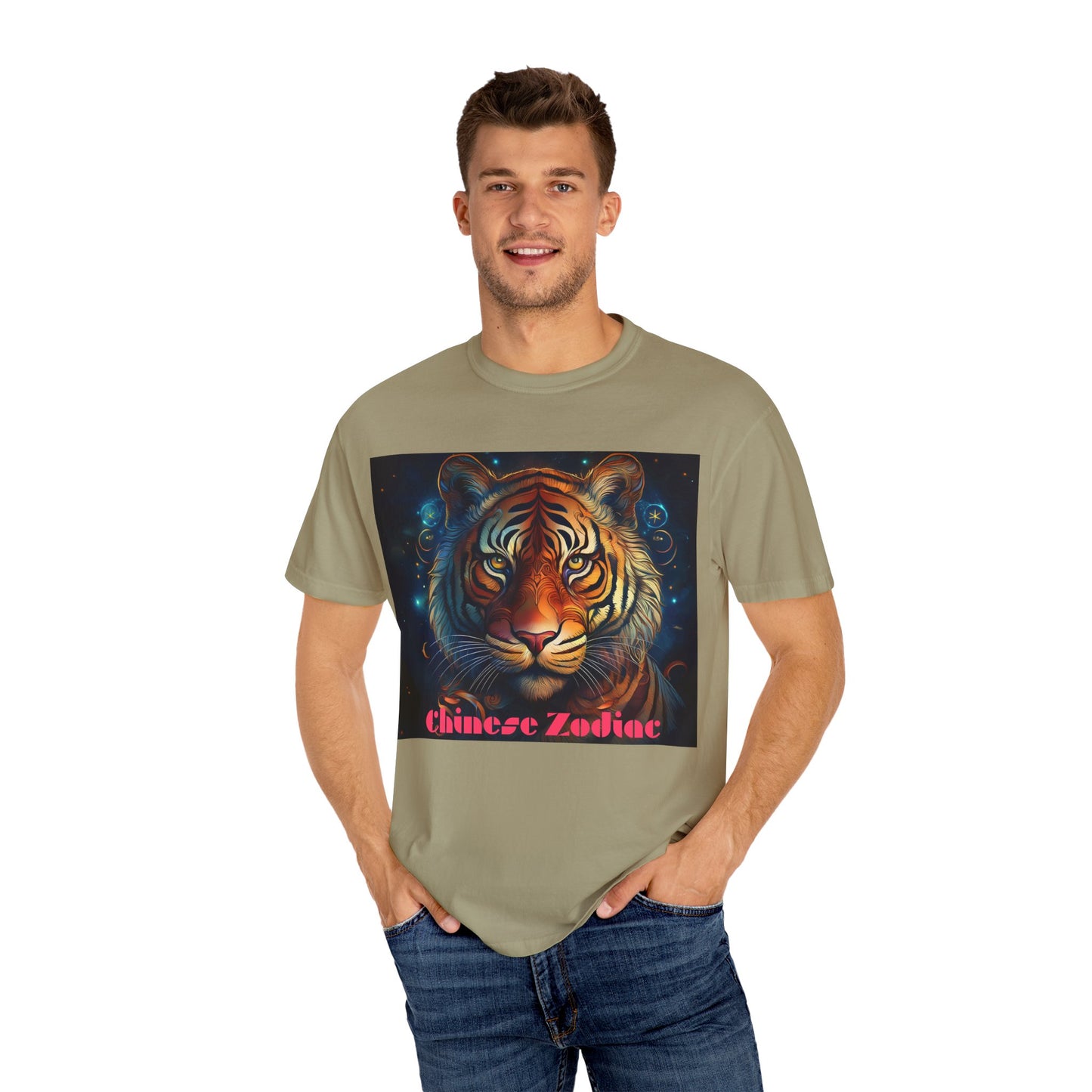 Chic Chinese Zodiac Tiger T-Shirt, Unisex Graphic Tee, Astrology Apparel, Zodiac Fashion, Year of the Tiger Shirt