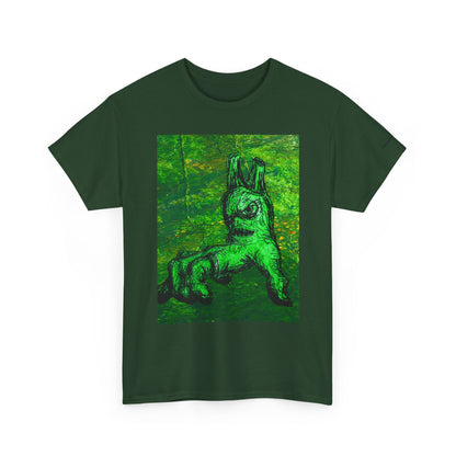 Graphic Tee — Neon Green Fantasy Art