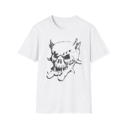 Skull Sketch T-Shirt — Edgy Grunge Graphic Tee