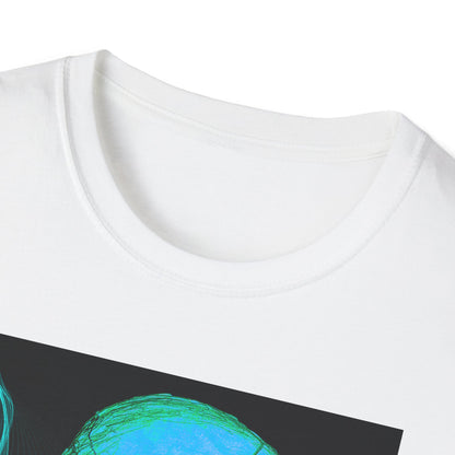 Glow-in-the-Dark floating vibe Skull T-Shirt, Creepy Halloween Tee, Unisex Softstyle Top, Spooky Gift for Teens, Unique Graphic Shirt