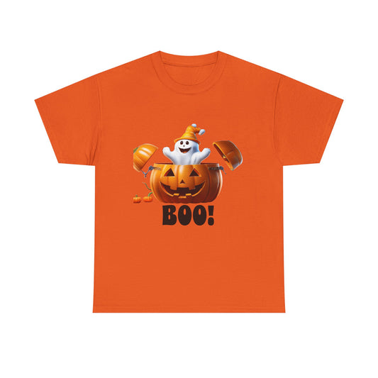 Halloween Jack-in-the-Box, unisex cotton tee