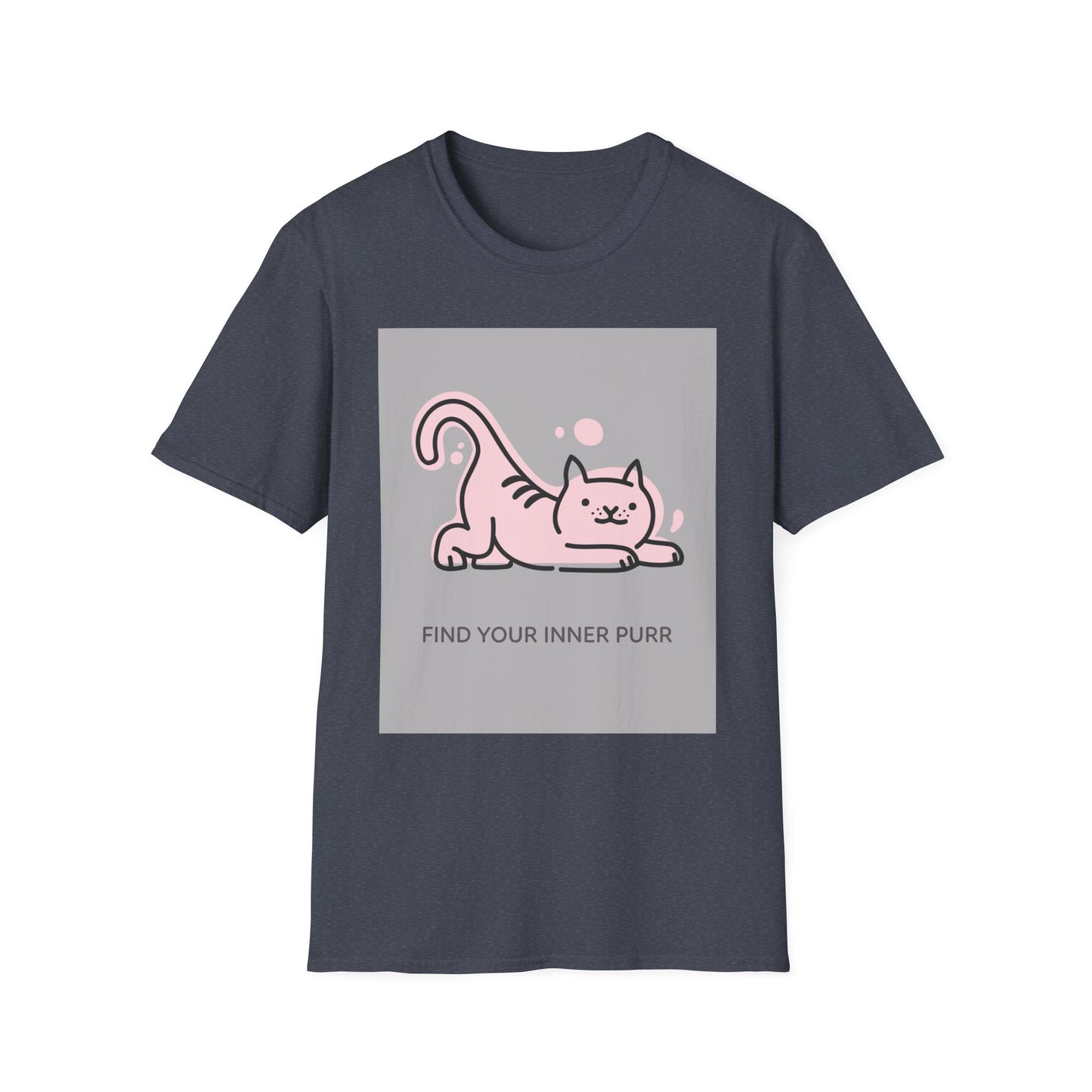 Cute Cat Themed T-Shirt, Unisex Softstyle Tee, Find Your Inner Purr, Pet Lover Gift, Cozy Casual Wear, Birthday Gift, Cat Owner Apparel