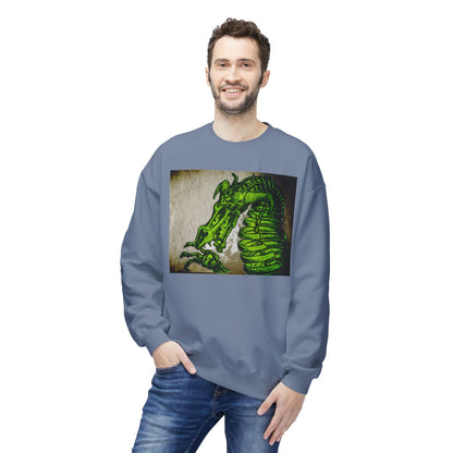 Vintage Green Dragon Unisex Midweight Softstyle Fleece Crewneck Sweatshirt