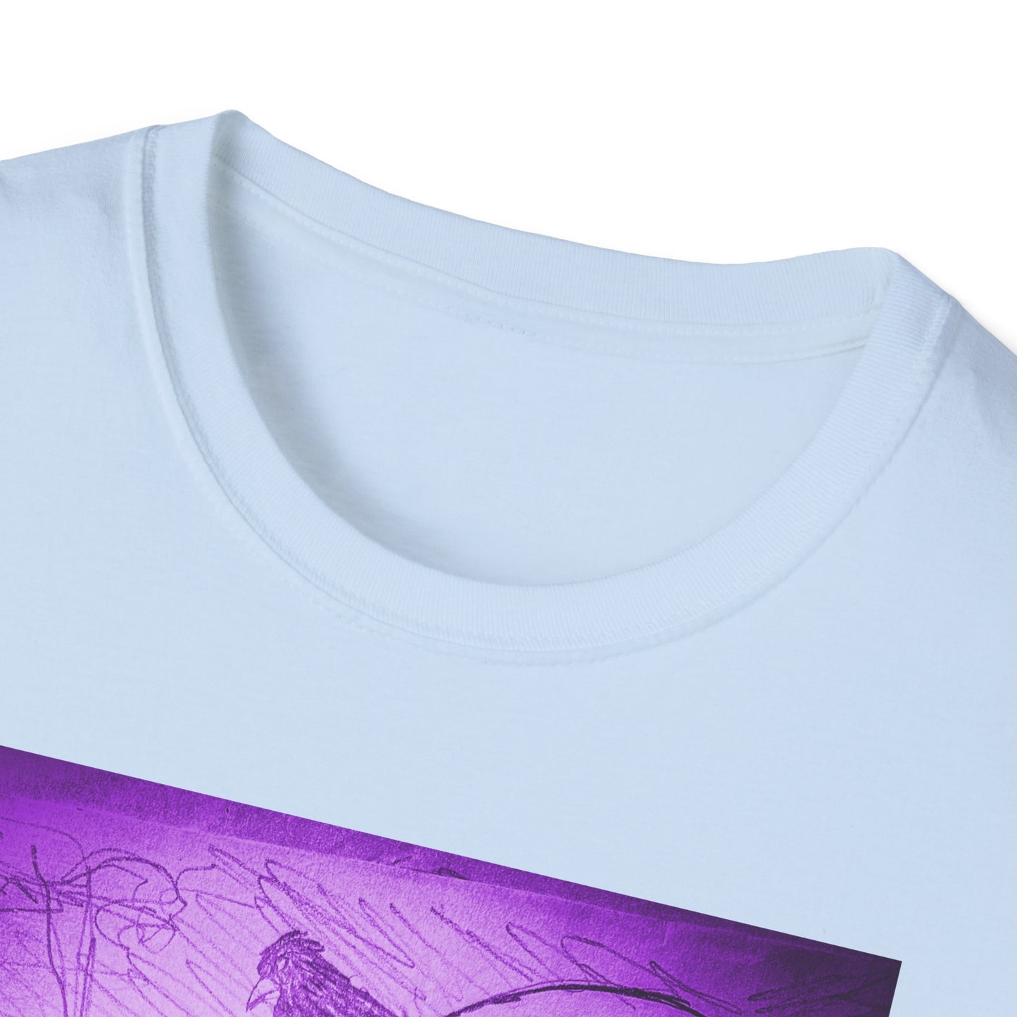 Purple Scarecrow Unisex Tee | Softstyle T-Shirt | Gothic Art, Fall Fashion, Halloween Shirt, Casual Wear, Scarecrow Design