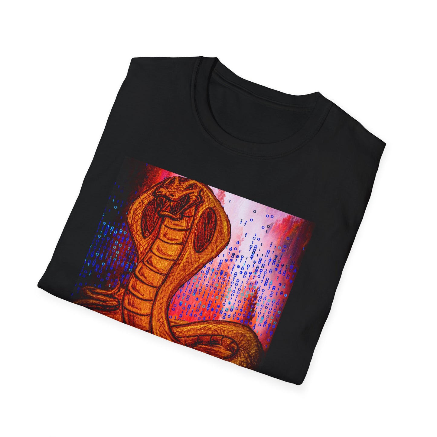 Cobra Serpent Graphic T-Shirt — Vibrant Retro Snake Art Tee