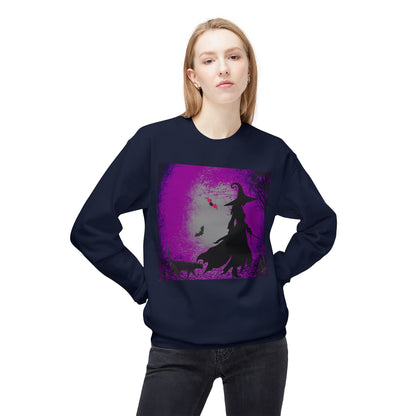 Magical Witchy purple haze Fleece Sweatshirt, Cozy Halloween Apparel, Unisex Crewneck, Witchy Gifts, Autumn Fashion, Enchanted Style