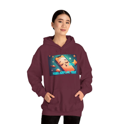 Hooded Sweatshirt - Airplane Mode Mood Sleeping Phone