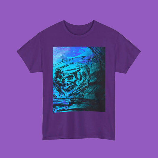 Ethereal Grim Reaper Art Unisex Heavy Cotton Tee - Unique Graphic T-Shirt for Bold Style