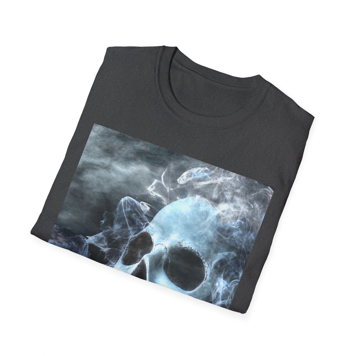 Eerie Skull Graphic T-Shirt for Dark Aesthetic Lovers, Unisex Casual Wear, Halloween Tee, Alternative Fashion