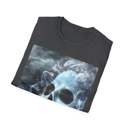 Eerie Skull Graphic T-Shirt for Dark Aesthetic Lovers, Unisex Casual Wear, Halloween Tee, Alternative Fashion
