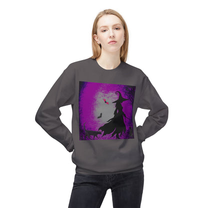 Magical Witchy purple haze Fleece Sweatshirt, Cozy Halloween Apparel, Unisex Crewneck, Witchy Gifts, Autumn Fashion, Enchanted Style