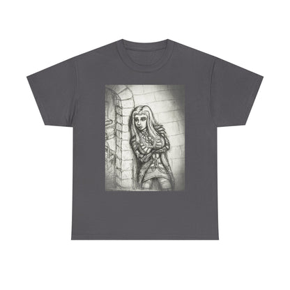 Fantasy Female Elf B & W Unisex Tee