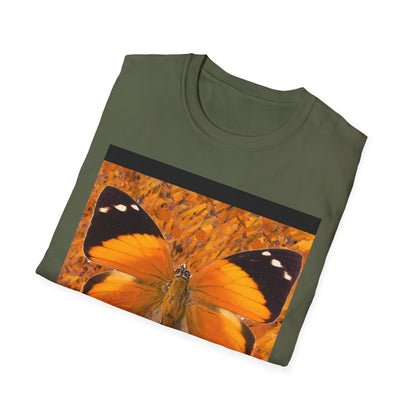 Butterfly Vibe Unisex Softstyle T-Shirt, Casual Wear, Nature Lover Gift, Eco-Friendly Apparel, Spring Fashion, Art Tee