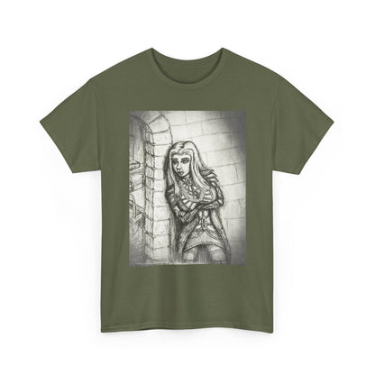 Fantasy Female Elf B & W Unisex Tee