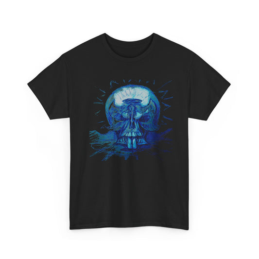 Copy of Skull Moon Tee — Blue Haunted Skull Graphic T-Shirt