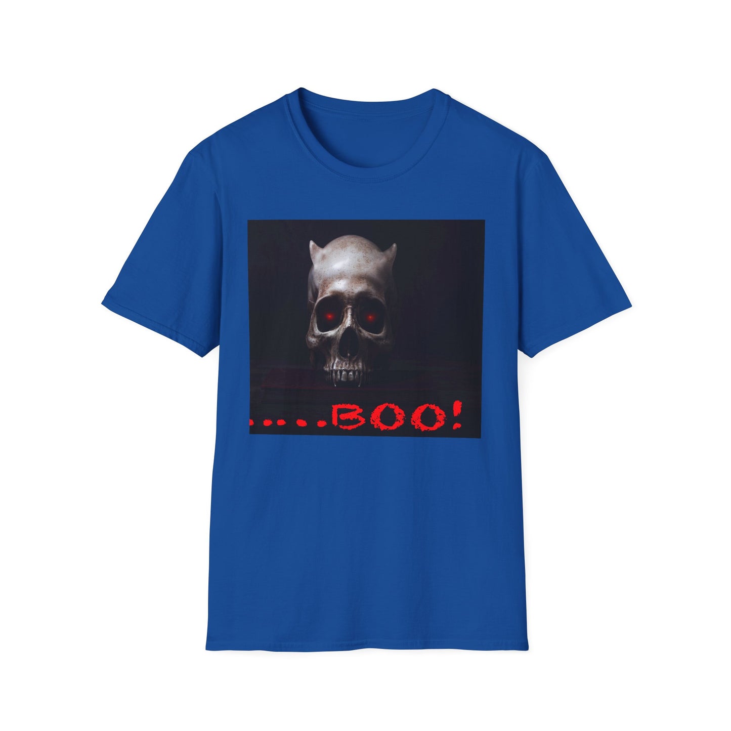 Spooky Demon Boo T-Shirt | Halloween Costume Tee | Unisex Softstyle Tee | Boo! Graphic Shirt | Casual Wear | Comfortable Halloween Apparel