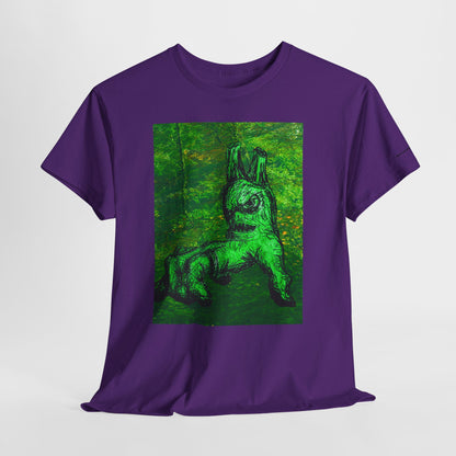 Graphic Tee — Neon Green Fantasy Art