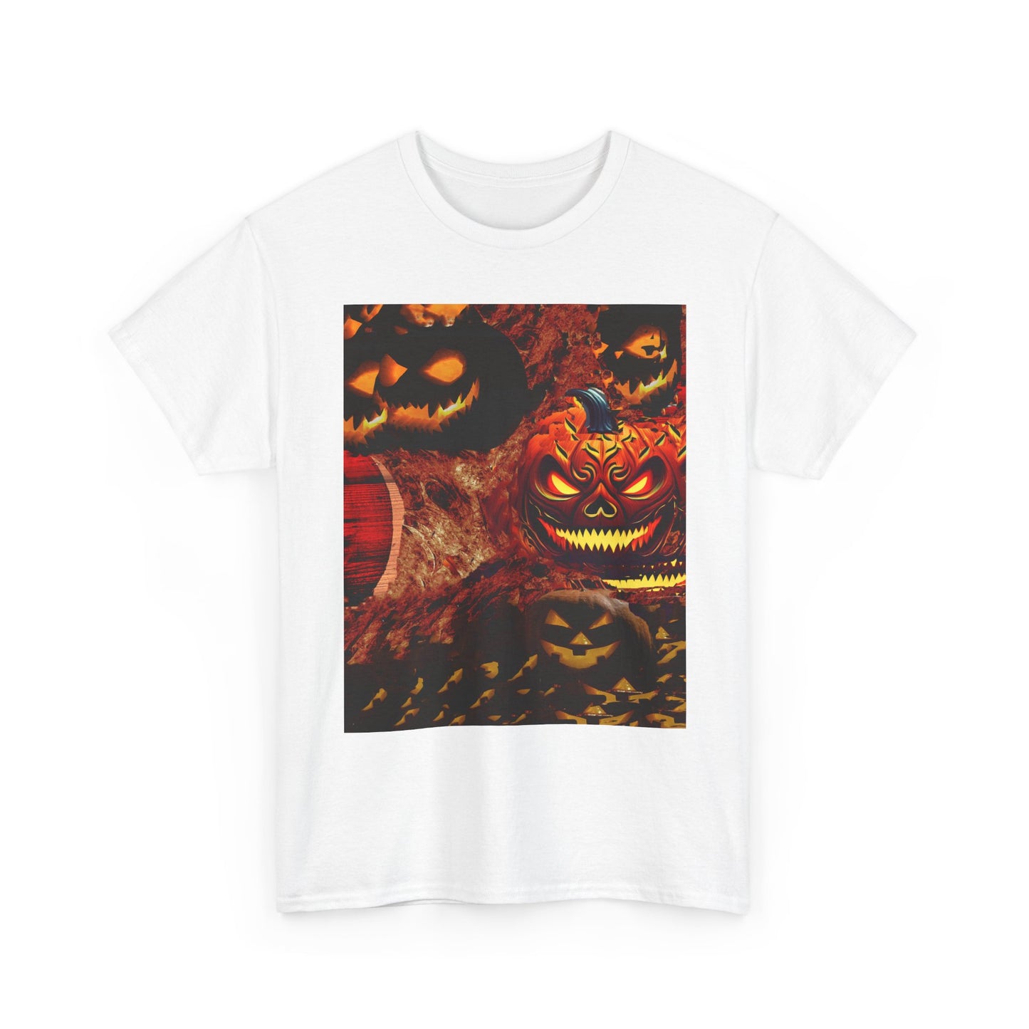 Halloween Distorted Pumpkin Unisex Tee, Spooky Shirt, Fall Apparel, Casual Halloween Outfit, Trick or Treat Tee, Festive Gift