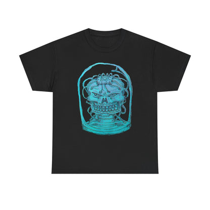 Vibrant Turquoise skull original design Unisex Heavy Cotton Tee