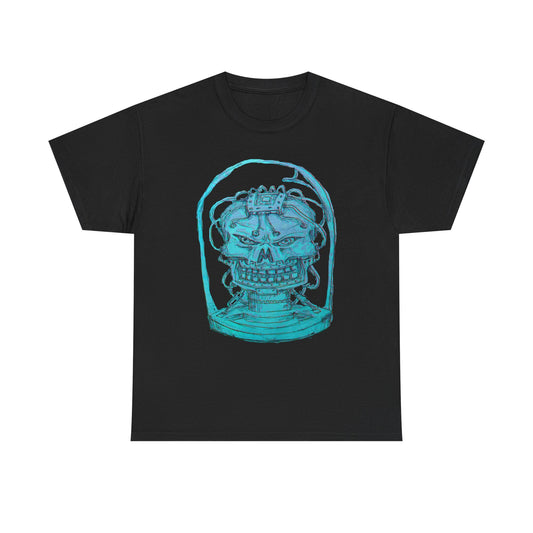 Vibrant Turquoise skull original design Unisex Heavy Cotton Tee