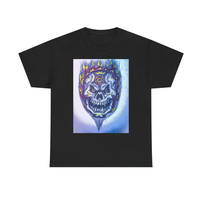 Edgy Skull Graphic Tee, Unisex Heavy Cotton T-Shirt for Halloween, Music Festivals, Everyday Wear, Gifts for Him and Her