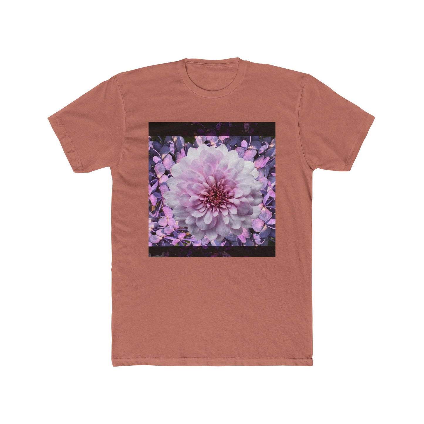 Floral Lilacs Bloom Unisex Cotton Crew Tee, Floral T-Shirt, Summer Outfit, Gift for Nature Lovers, Eco-Friendly Apparel, Botanical Tee