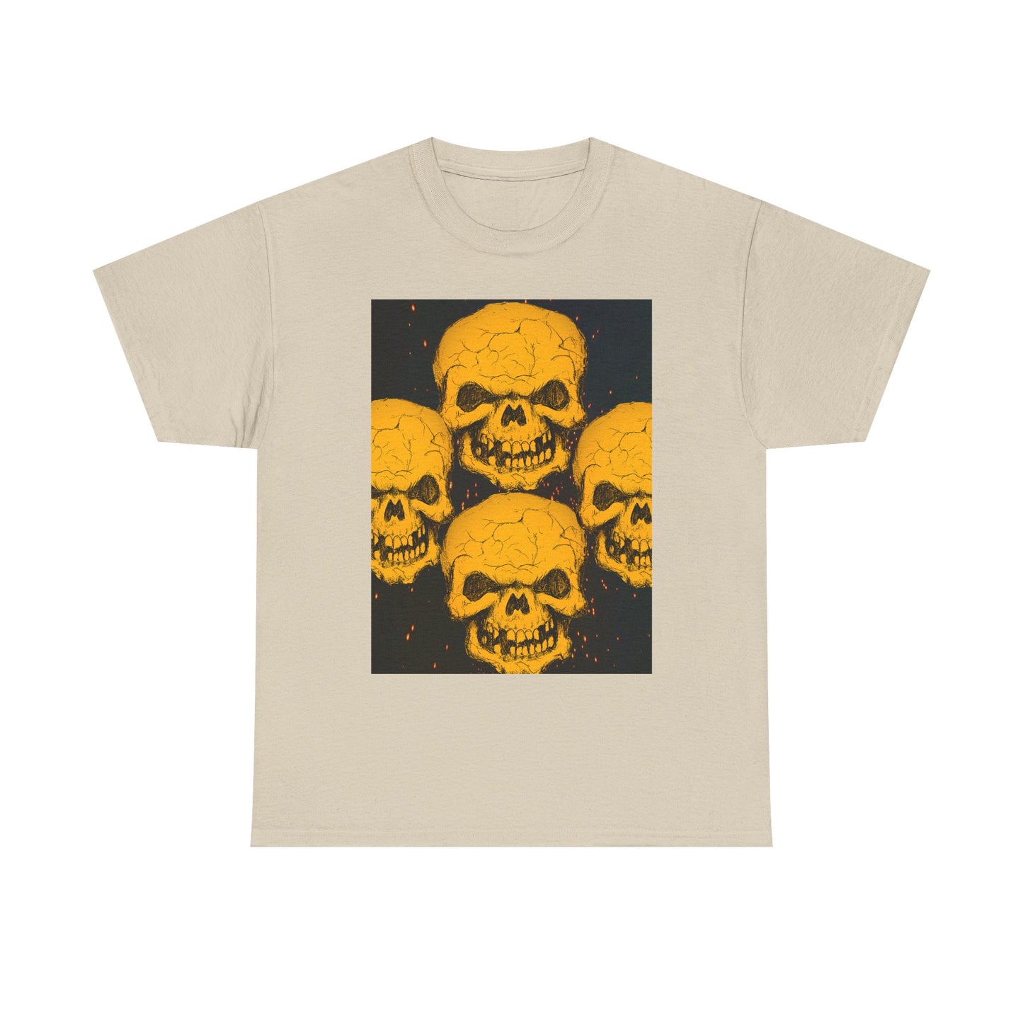 Halloween Skull  Graphic Tee, Unisex Heavy Cotton Tee, Graphic T-Shirt, Casual Wear, Unique Halloween Style, Perfect for Parties
