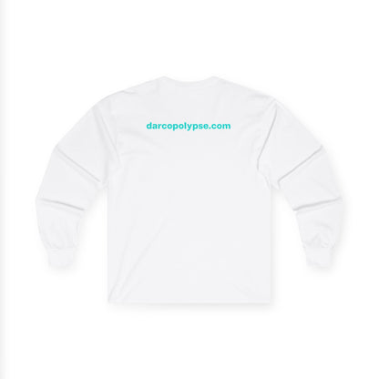 Gothic Demon Art Long Sleeve Tee — Blue Gothic Illustration